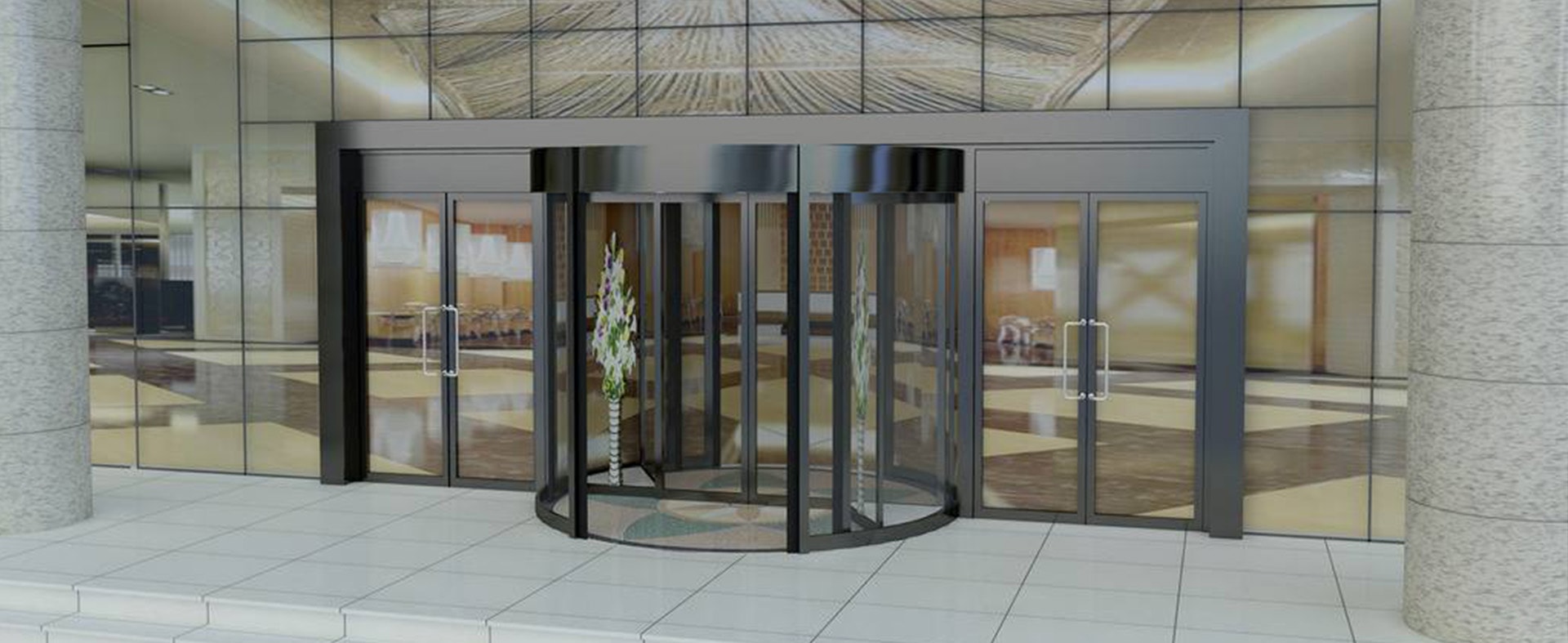 酒店大門設(shè)計(jì)為什么偏愛旋轉(zhuǎn)門？